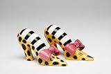 Leopard Print High Heel Shoe with Pink Bow Salt & Pepper Shaker Set Leopard Print High Heel Shoe with Pink Bow Salt & Pepper Shaker Set
