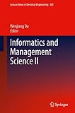 Informatics and Management Science II (Lecture Notes in Electrical Engineering)