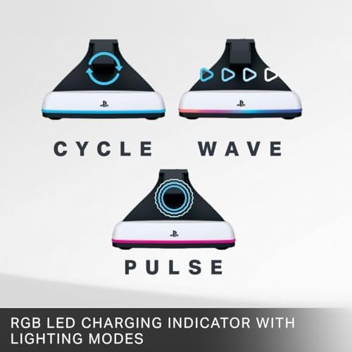 Estação de carregamento PowerA para PlayStation Portal™ Remote Player com Lumectra™, iluminação RGB, alimentação USB, carregador magnético, carregamento e ecrã, base ponderada, licenciada oficialmente