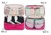 MISSLO Portable Travel Bra Underwear Socks Organizer 3 Layers (Rose)