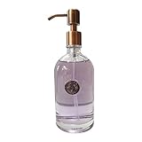 Hand Soap by Aroma Aria | Lavender | Luxurious Decorative Refillable Glass Bottle with Titanium Pump | 12 fl.oz.