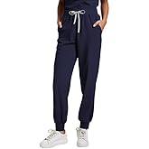 Leaddol Medical Scrub Pants for Women - Mid Rise 4-Way Cargo Jogger Bottoms with 5 Pockets, Wrinkle-Resist, Oversized Fit