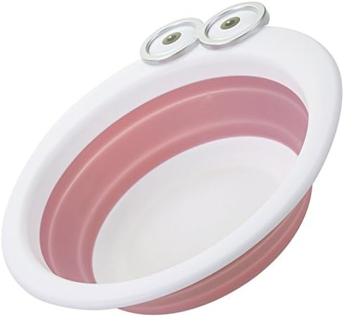 KITTEC Multifunctional Portable Collapsible Basin Tub Dish Bowl BPA-Free Saving Space-Great for Baby Pet Travel Kit Camping Trip (Pink)