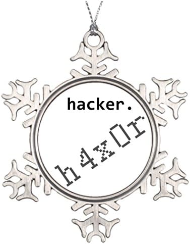 Tree Branch Decoration Hacker h4x0r Snowflake Ornaments For Christmas