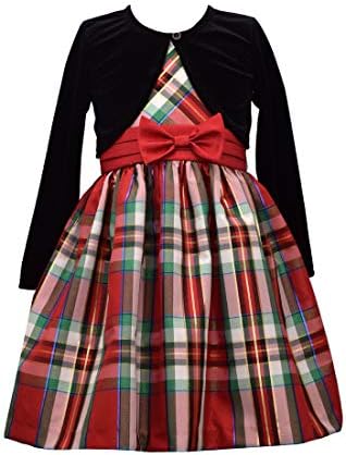 Bonnie Jean Christmas Dress - Plaid 
