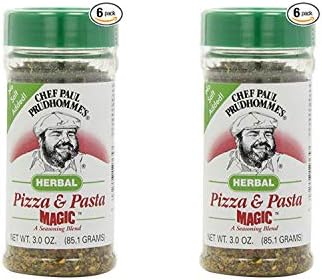 Magic Seasoning Blends Herbal Pizza and Pasta Magic, 3-Ounce Bottles (Pack of 6) (2 Pack)