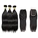 Human Hair Drawstring Ponytail Extension Afro Kinky Curly Ponytail for Black Women Wrap Drawstring Ponytail Hairpiece Thick with Clip in Binding Pony Tail (ST 10 12 14+8, Bundles with Closure)