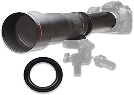 650-1300mm Telephoto Zoom Lens for Nikon 3000, D3100, D3200, D3300, D5000, D5100, D5200, D5300, D7000, D7100, D600, D610, D700, D750, D800, D800E, D810, Digital SLR Cameras- Black