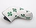 HIFROM Golf Blade Putter Head Cover headcover Shamrock Embroidered Clover Compatible with All Brands White Color