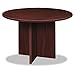 basyx BL Laminate Series Round Conference Table, 48 by 29.5-Inch, Mahogany