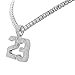 White Gold-Tone Iced Style Bling Hip Hop Jordan Number 23 Pendant 1 Row Stones Tennis Chain 16