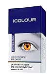 iCOLOUR Color Changing Eye Drops - Change Your Eye Color Naturally - 1 Month Supply - 9 mL (Amber)
