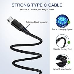 USB C Fast Wall Charger Block Plug with 6ft USB C