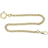 Pocket Watch Chain Fob Curb Link Design Gold-Tone 14