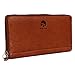 RUSTIC TOWN Leather Money Manager RFID Women’s Wallet Purse Clutch Organizer (Brown)