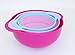 8 in 1 Premium Mixing Bowl Set By KP Solutions | 4 Anchor Hocking Measuring Cups, 1 Colander, 1 Mesh Sieve & 2 Bowls With Handles & Spout | Durable BPA Free , Non Slip Bottom & Stackable Design