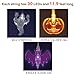 Twinkle Star Halloween String Lights, Set of 3 Total 90 LED 35.4 FT Purple Bat, White Ghost, Orange Pumpkin String Lights Battery Operated Indoor Party Bedroom Home Festival Decoration