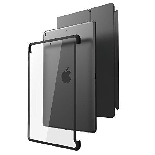 i-Blason Case for iPad Pro 10.5" (2017 Release) and iPad Air 3 10.5" 2019 (3rd Generation), [Compatible with Official Smart Cover and Smart Keyboard] Clear Hybrid Cover [Updated Version] (Clear/Black)