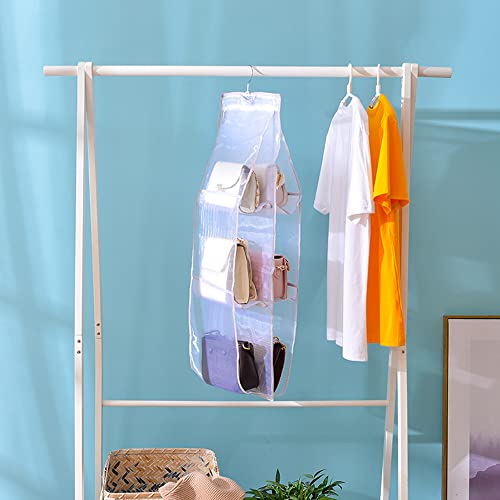 Handtaschen-Organizer für 6 Taschen, Oxford-Stoff, durchsichtig, Aufbewahrungstasche, Hängeorganizer Waschbar