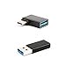[2Pack] Right Angle Degree 3.1 USB C Male to USB A Female OTG, USB3.0 A Male to Type-C Female Data & Charging Adapter Compatible with MacBook,Android,Nintendo Switch,Thunderbolt3 and More