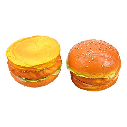 WEFOO 2PCS Artificial Hamburger Simulation Realistic Food for Home Kitchen Party Decoration Display Toy Props