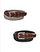 CTM Men's Elastic Braided Golf Belt with Croco Print End Tabs