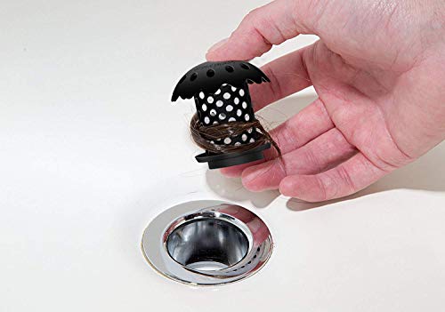 Plunack Drain Protector Hair Catcher, Hair Strainer, Flexible Snare, Sink Drain Protectors Hair Catchers for Bathtubs and Sinks, 2 Pack (Gray) - Thumbnail 5