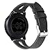 TOYOUTHS Compatible with Samsung Galaxy Watch 7/FE/6/5/4/Active 2 40mm 44mm Band, 20mm Leather Strap for Galaxy Watch 6 Classic 43mm 47mm/Watch 5 Pro 45mm/Watch 4 Classic/Watch 3 41mm Bands, Black