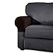 SyMax Spandex Armrest Cover Stretch Fabric Anti-Slip Armchair Slipcovers Furniture Protector Set of 2(Chocolate)