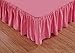 Sheets & Beyond Wrap Around Solid Microfiber Luxury Hotel Quality Fabric Bedroom Gathered Ruffled Bedding Bed Skirt 14 Inch Drop (Twin, Pink)