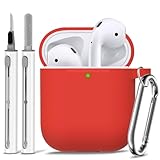 Ljusmicker Airpods Case Cover 2&1 with Cleaner