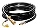 DOZYANT 12 feet Low Pressure Propane Quick-Connect Hose, RV Quick Connect Propane Hose, Quick Disconnect Propane Hose Extension - 1/4" Safety Shutoff Valve & Male Full Flow Plug for RVs