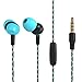 OARIE Earphones, in-Ear Headphones with Microphone Music Stereo Earbuds Headset with Zipper Case (Sky Blue)