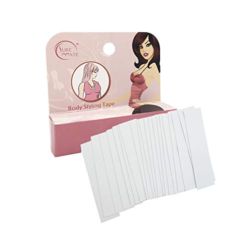 Double sided Medical Grade Clothing tape Body Strips for Woman - Keep Your Clothing Fastened (20 Strips)