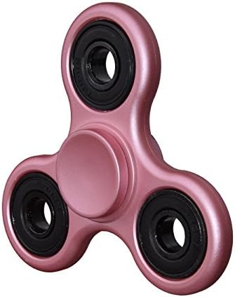 Fidget Spinner Toy Stress Reducer Portable Tri-Spinner Inner Peace Finger Toy Drop Tested Screw Axis (Rose Gold)