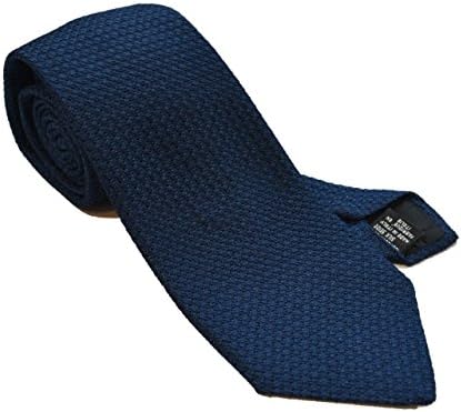 Italian Grenadine Silk Tie by Ambition Menswear – Handmade in Italy (Midnight Blue)