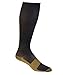 TASOM Compression Copper Socks Over the Calf Below Knee Anti Fatigue Men Woman Foot Feet Ankle Heel Pain Ache Swelling Relief Support Stockings (Black/Gold, 