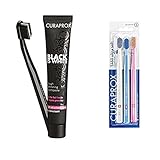 Curaprox Black Is White 90ml + Toothbrush Ultra Soft with BONUS 3 Pack Curaprox Toothbrush Set