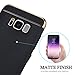 Galaxy S8 Case, VANSIN 3 in 1 Ultra Thin and Slim Hard Case Coated Non Slip Matte Surface with Electroplate Frame for Samsung Galaxy S8 Case (5.8'')(2017) - Black & Gold