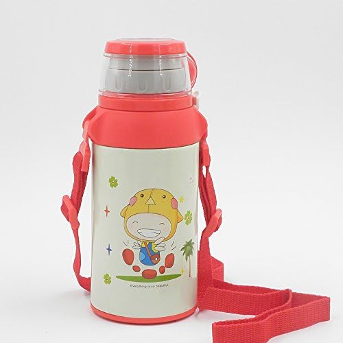 14oz / 400ml Cute Water Bottle for kids, Double Wall Flask, Red01