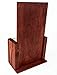 Premium Wood Brochure Holder - 4x9 Inch TriFold and Rackcard Stand - Elegant for Countertop, Tabletop or Desk Display (Stain)