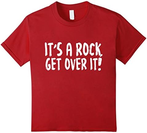 Kids It's a rock get over it t-shirt 10 Cranberry