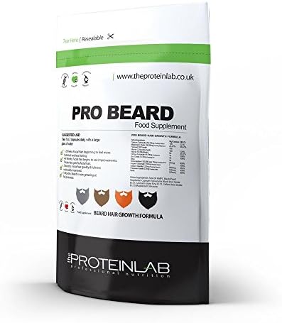 Pro Beard Growth Capsules, Pills, Tablets, x 100, Facial Hair Enhancement Supplement - 100 % Natural UK Made by Pro Beard