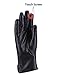 Women Winter Leather Warm Gloves Cashmere Lining Thick Windproof Outdoor Hand Mittens Touch Screen