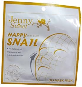 3 packs of Jenny Sweet Happy Snail 3D Mask Pack. Revitalising up, Whitening up, Anti-wrinkle up. (25ml/ pack)
