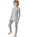 Hanes Boys Thermal X-Temp Underwear Set Heather Grey M