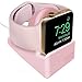 Orzly Compact Stand Designed for Apple Watch - Nightstand Mode Compatible - Integrated Cable Management Slot (for Series 4 Series 3 Series 2 Series 1-38mm 42mm 40mm 44mm) - Pink