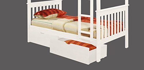 Amazon Com Donco Kids 505w Dual Under Bed Drawer One Size White