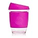 JOCO 12oz Glass Reusable Coffee Cup (Pink)