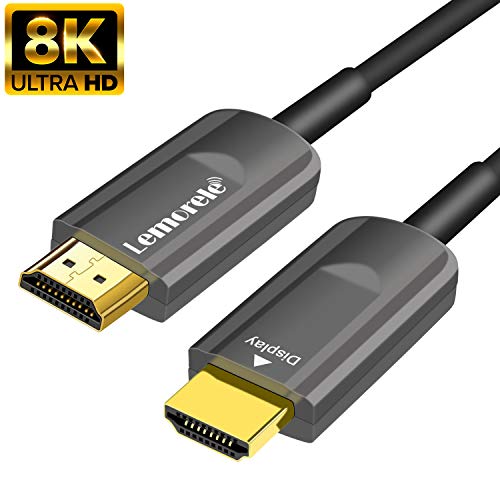 Lemorele 8K Optical HDMIÂ Cable 30ft 8K@120Hzï¼Fiber Optic HDMI Cable Ultra High Speed 24Gbps Supports 8K RGB4:4:4 3D ARC for Roku TV Box, Xbox One X, PS4,Nintendo Switch (10m/30ft)